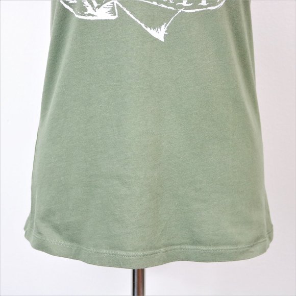 Bella Canvas Olive Green Humanity Heart Thorns Graphic Tank Top Women’s Size M - Picture 4 of 16